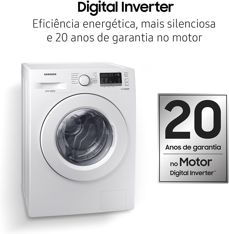 Samsung Lava e Seca Digital Inverter Ecobubble™ WD10M Branca 10.1kg 127V - Imagem 4