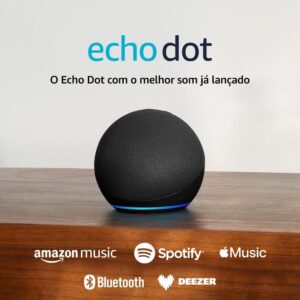 Echo Dot (Geração mais recente) | O Echo Dot com o melhor som já lançado | Cor Preta