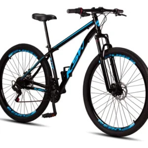 Bicicleta Aro 29 Aço Carbono Freios A Disco Suspensão 21 Vel